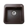 Гранітна мийка Globus Lux BARBORA 510x510-А0006, коричневий- Фото 4